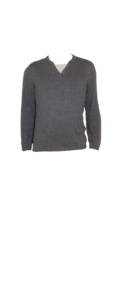 Sweater Celio Gray with White Collar